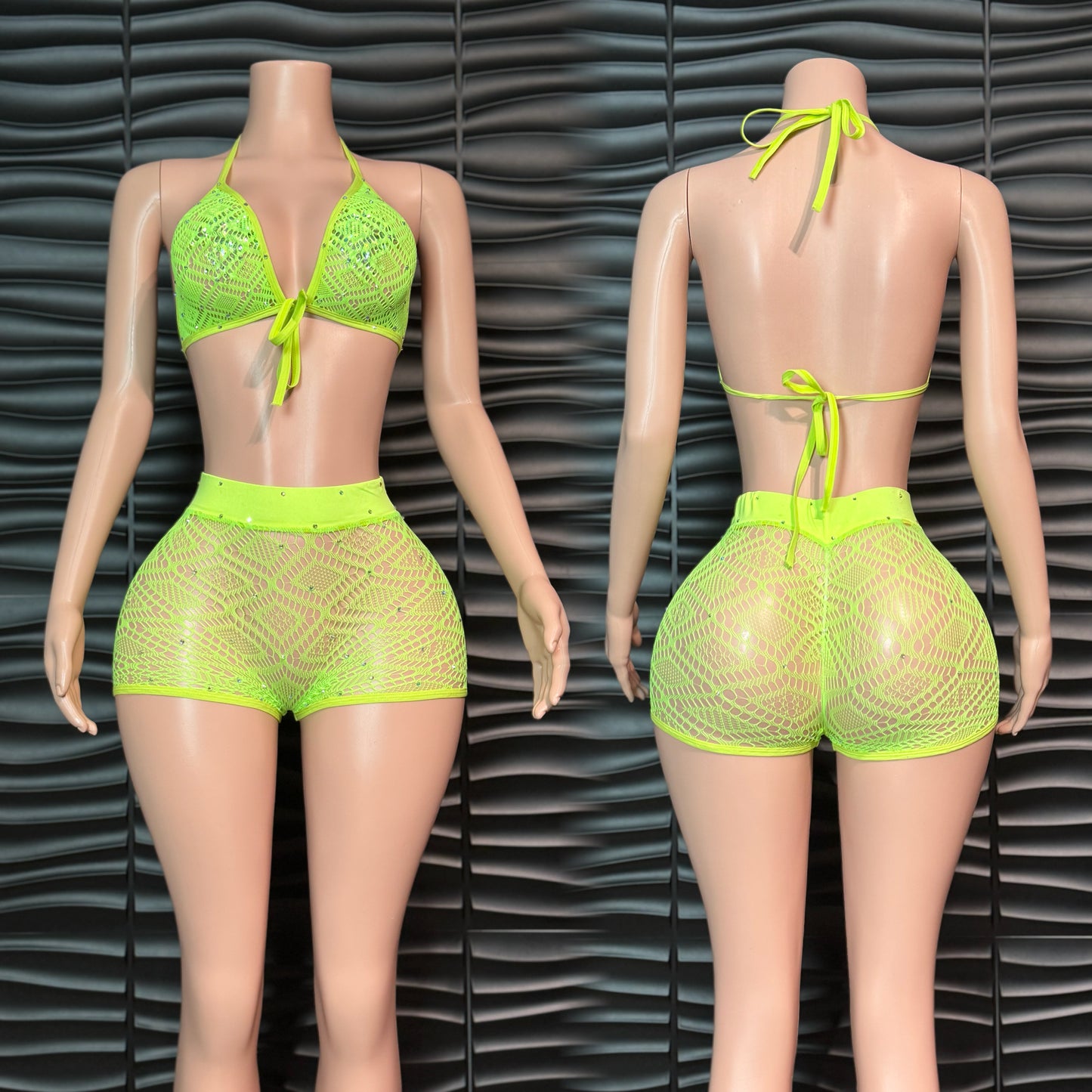 Front-Tie shorts set