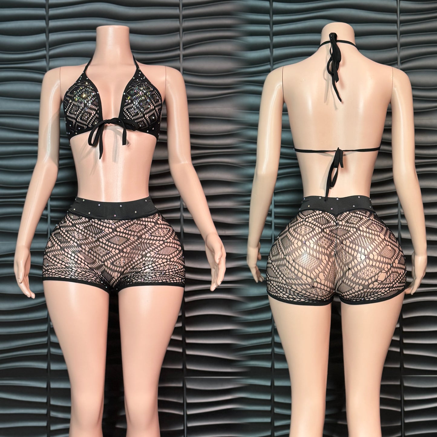 Front-Tie shorts set