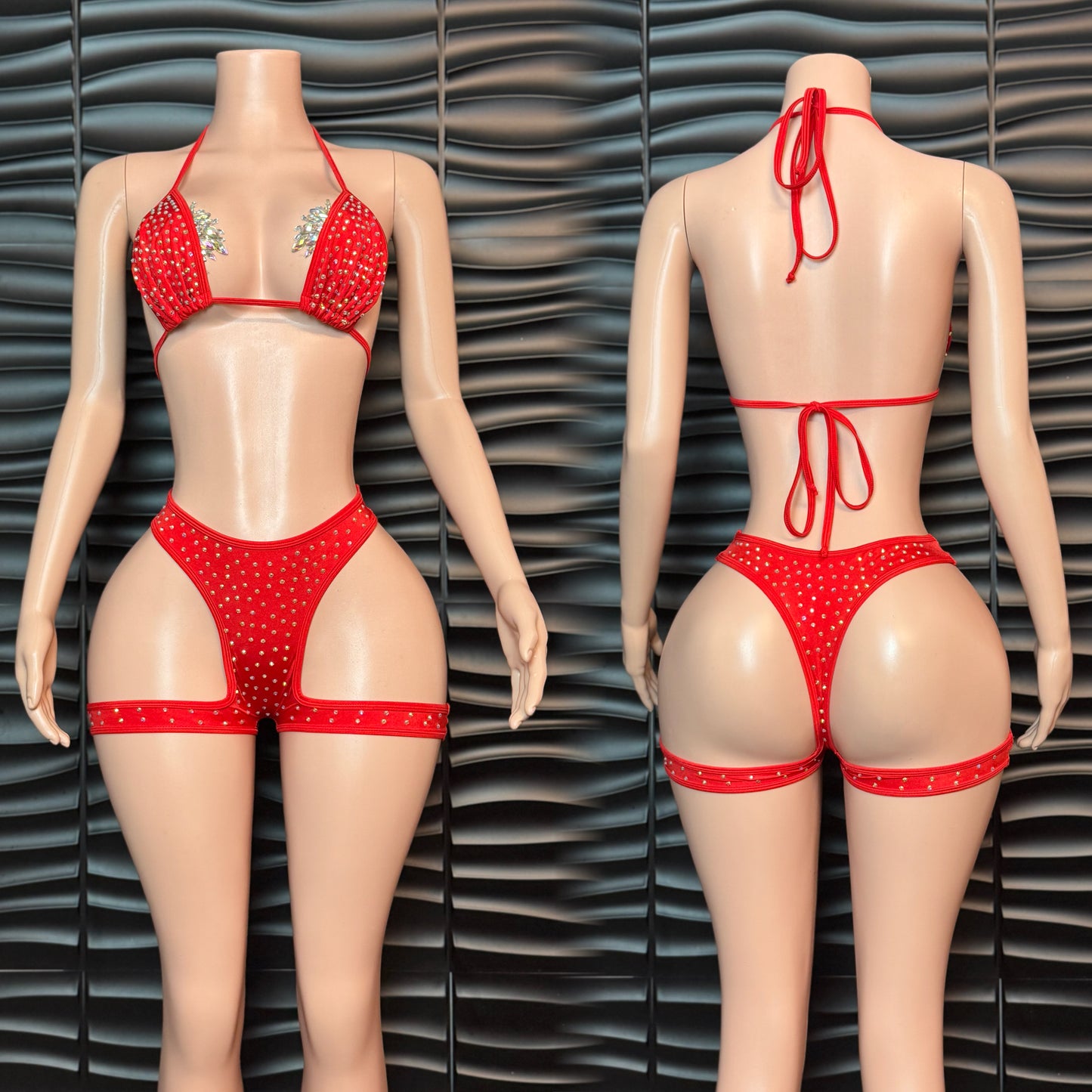 Apple booty shorts set