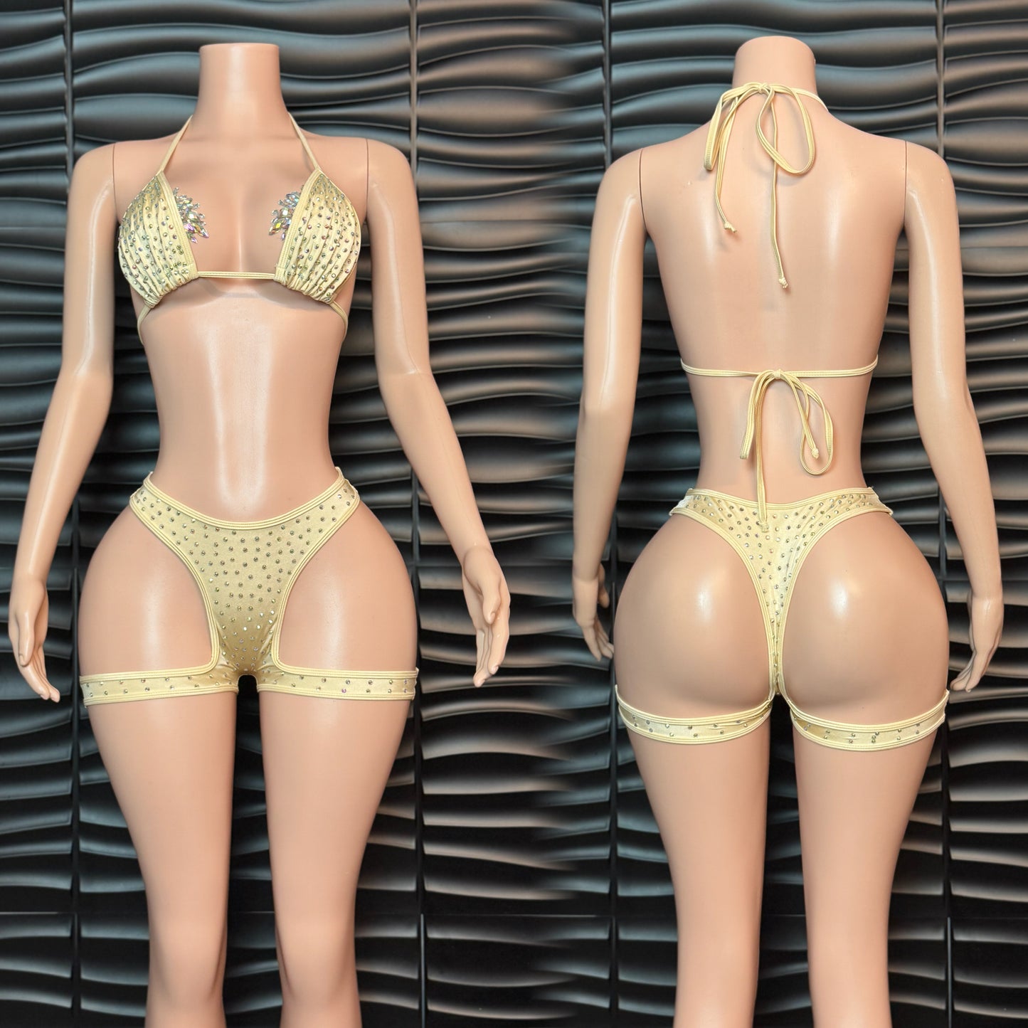 Apple booty shorts set