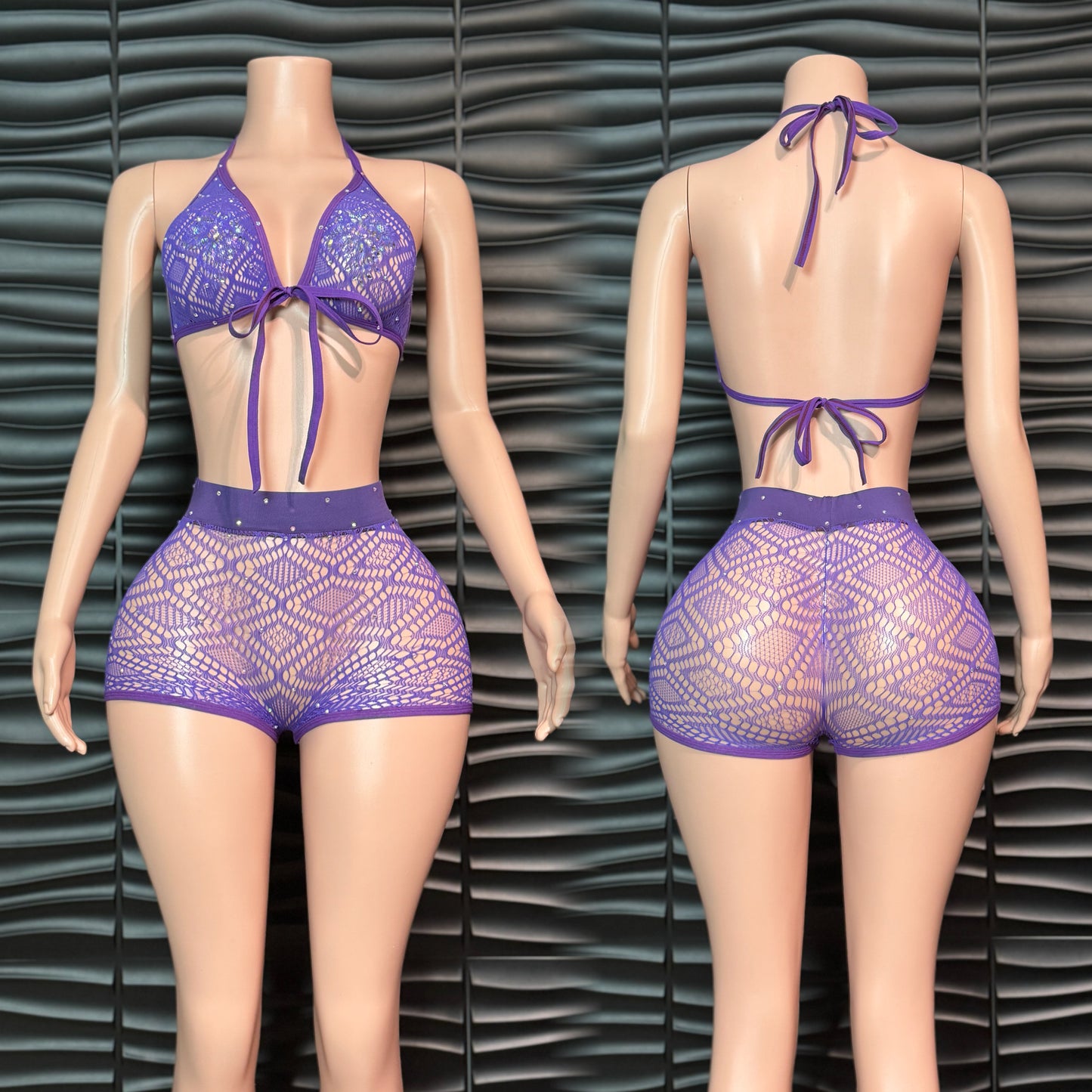 Front-Tie shorts set
