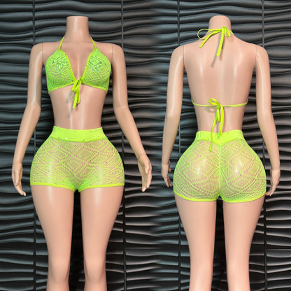 Front-Tie shorts set