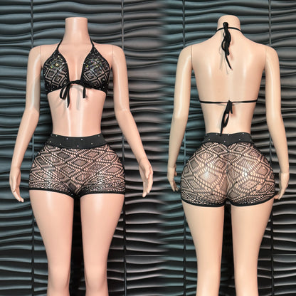 Front-Tie shorts set