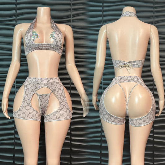 Gucci print shorts set