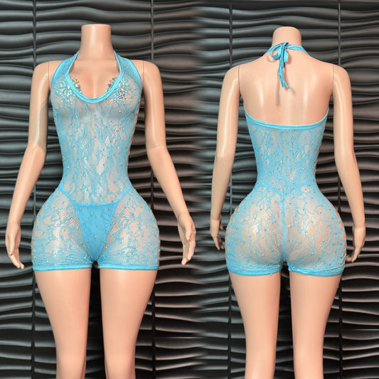 Tie-neck Romper