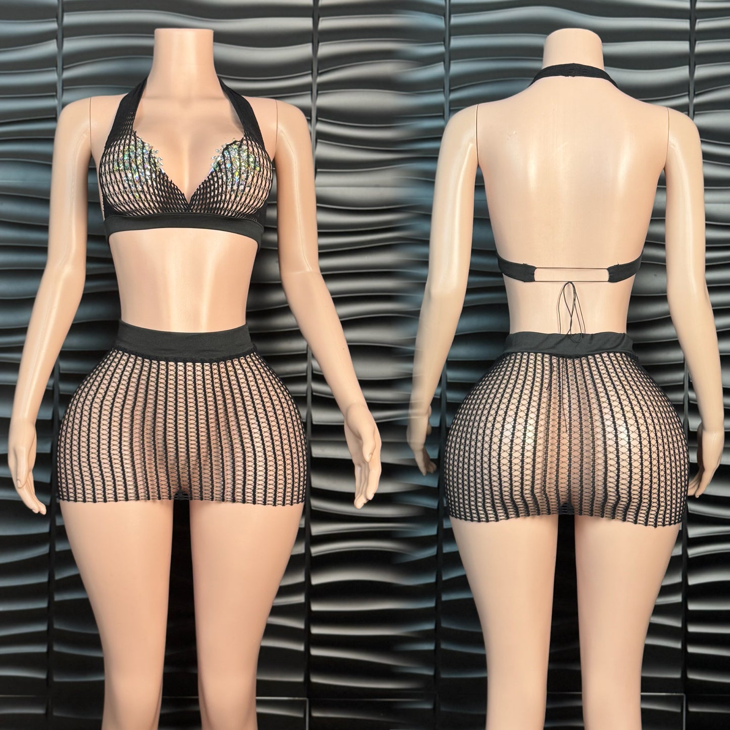 Mesh skirt set