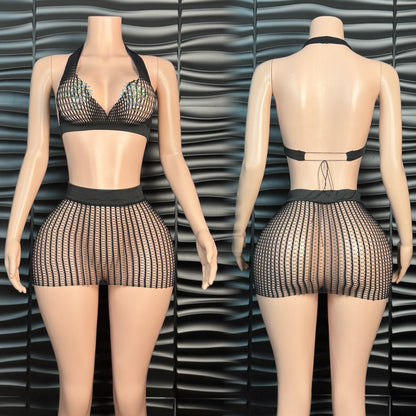 Mesh skirt set