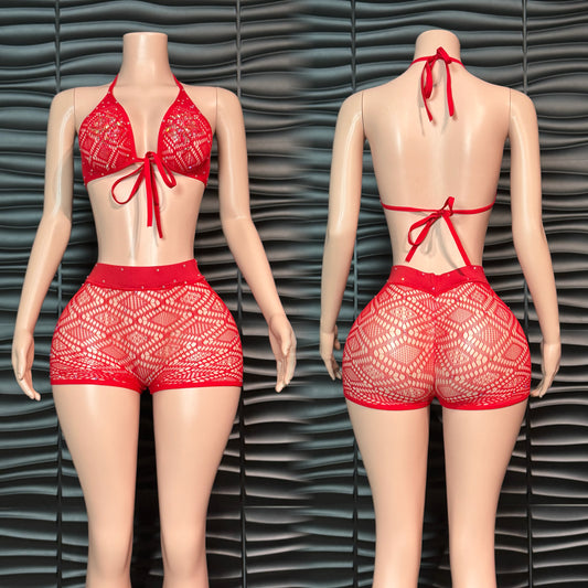 Front-Tie shorts set